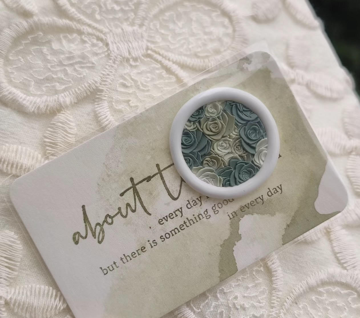 Wax seals -- Green rose